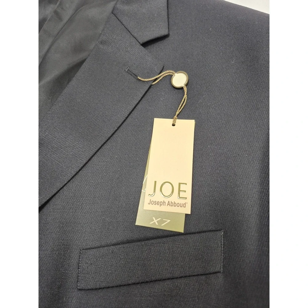 Joseph Abboud Suit Mens 52 Long Black 100% Wool 2 Piece 47x36 Dress Business NWT